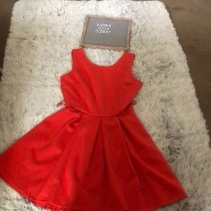 Orange open back dress